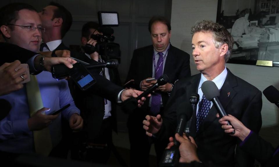 Rand Paul said: ‘The current bill does not repeal Obamacare. I will oppose it coming to the floor in its current form, but I remain open to negotiations.’