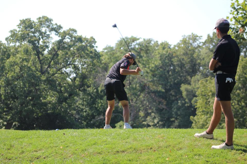 Galion alumni Spencer Keller tees off for Indiana Tech.