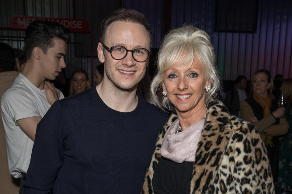 Kevin Clifton and Debbie McGee attend The Wedding Singer press night at the Troubadour Wembley Park Theatre in London. (Photo by Phil Lewis / SOPA Images/Sipa USA)