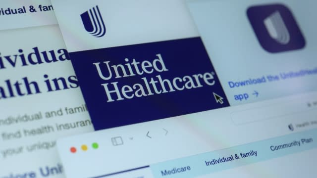 Pages from the United Healthcare website are shown.