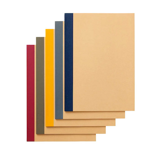 Planting Tree Paper Bind Ruled Notebook 5-Piece Set