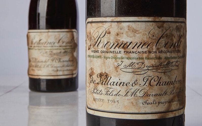Two bottles of 1945 Burgundy set records at auction in New York - Sotheby's