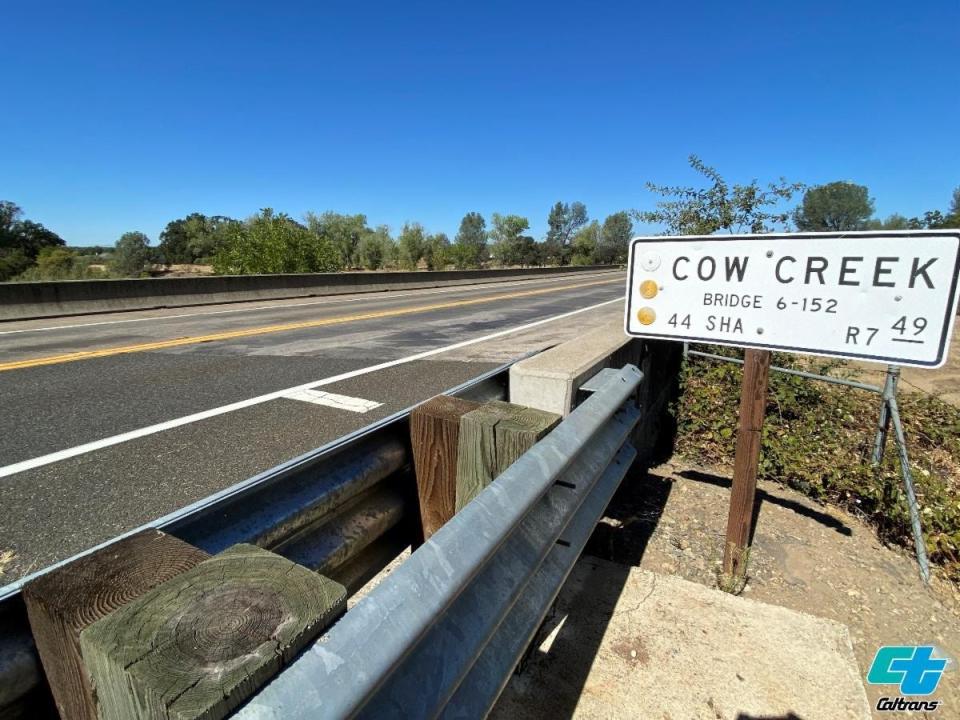 The Cow Creek Bridge on Highway 44 in Palo Cedro, Shasta County.