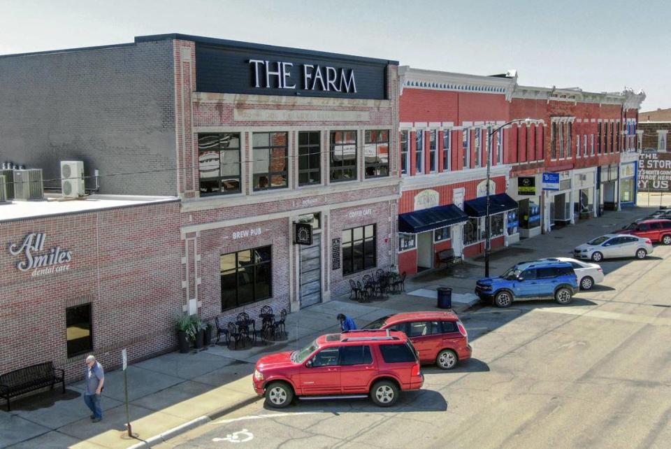 The Farm & the Odd Fellows, a brewery and cafe that wouldn’t look out of place in Kansas City’s Crossroads District, has become a hub around which life revolves in Minneapolis, Kansas.