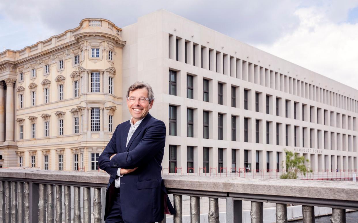 Hartmut Dorgeloh outside the Humboldt Forum in Berlin - David von Becker