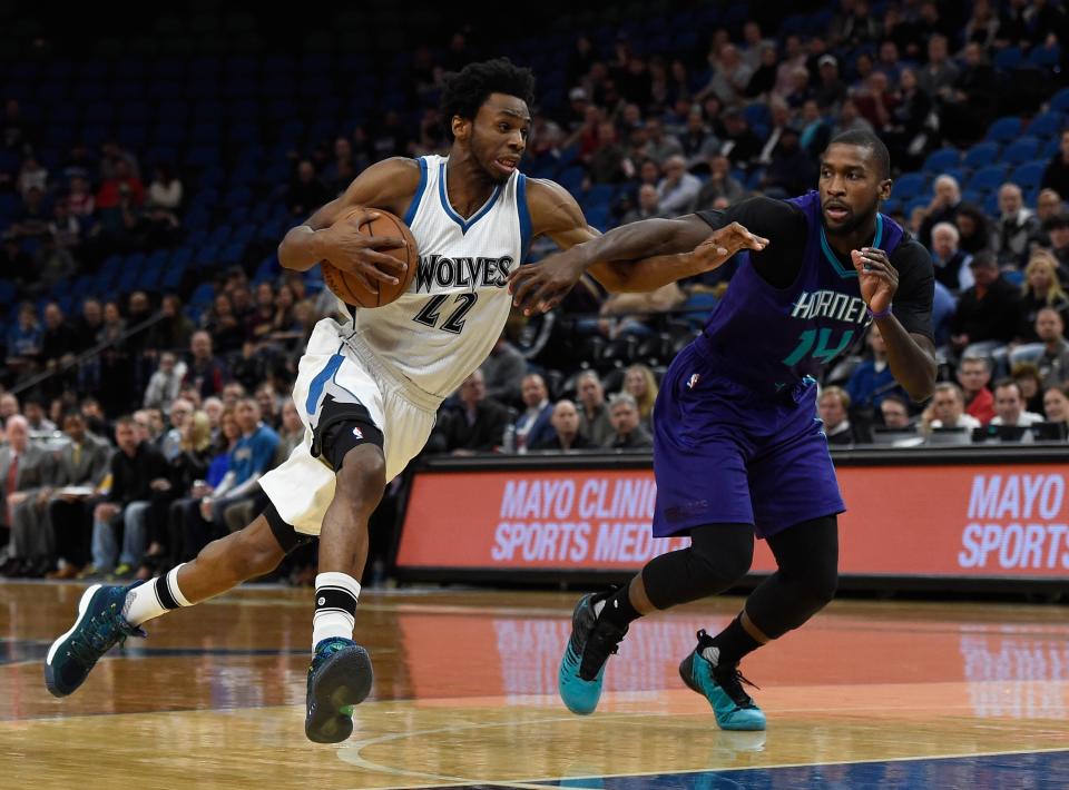 Andrew Wiggins has potential that has not yet been shown in fantasy basketball. (Photo by Hannah Foslien/Getty Images)