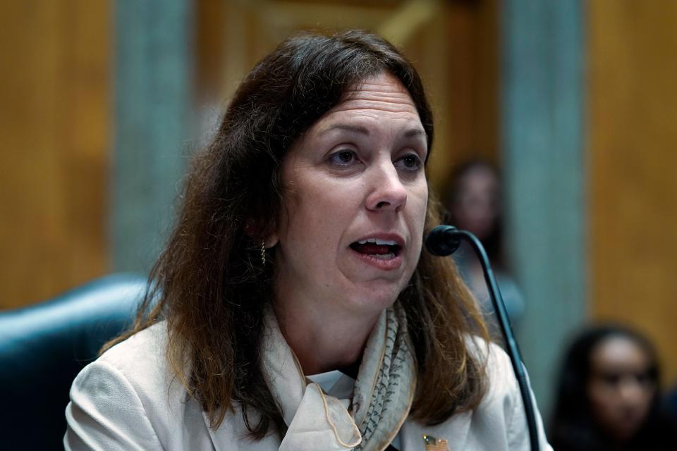 Colleen Shogan speaks during her Sept. 21 nomination hearing to be Archivist of the United States.