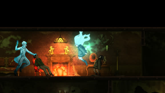 Horror adventure Whispering Willows features hand-painted 2D artwork.