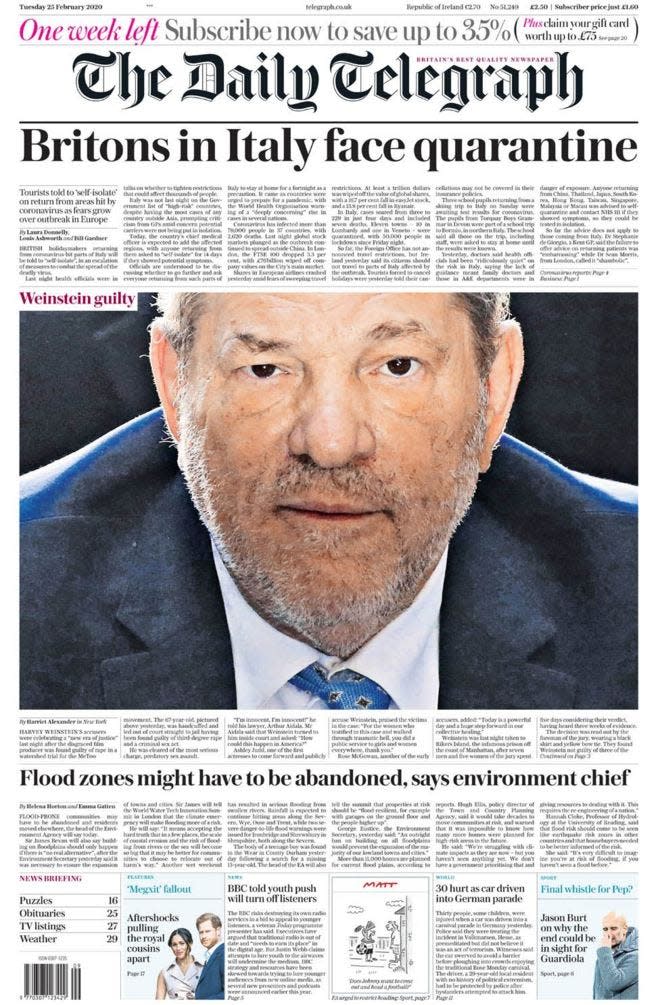 telegraph front page