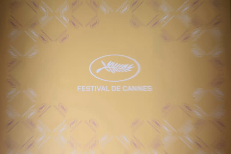 El logotipo del Festival de Cine de Cannes, fotografiado en París el 13 de abril de 2024, antes del anuncio de la selección oficial de la 77ª edición (Alain Jocard)