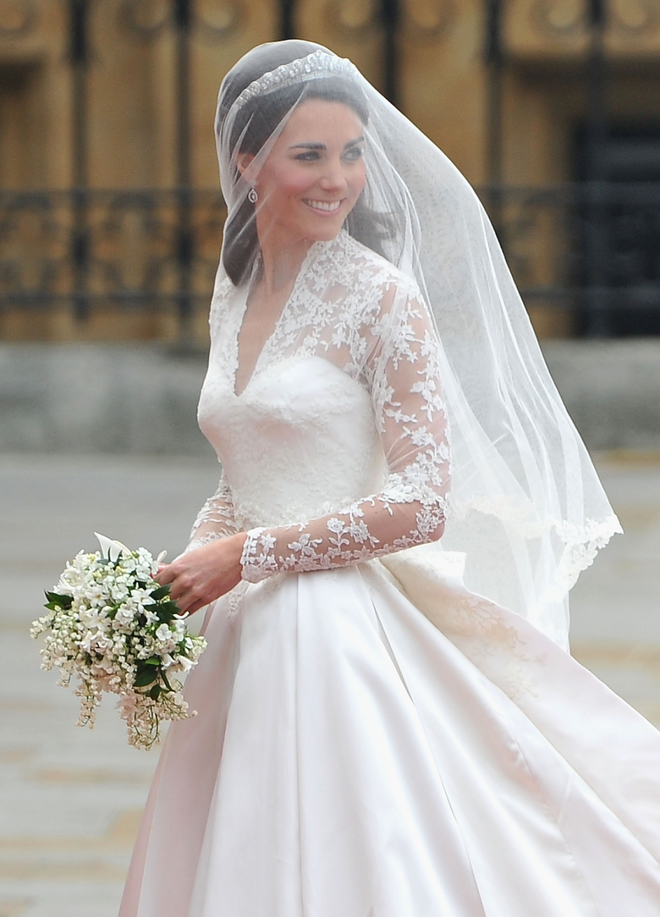 <p> Her 2011 wedding was the first time Kate - who was made Duchess of Cambridge on the day she married - had worn a tiara. She borrowed the Cartier Halo Tiara, made in 1936 by the French brand, from the late Queen Elizabeth for the special occasion.  </p>