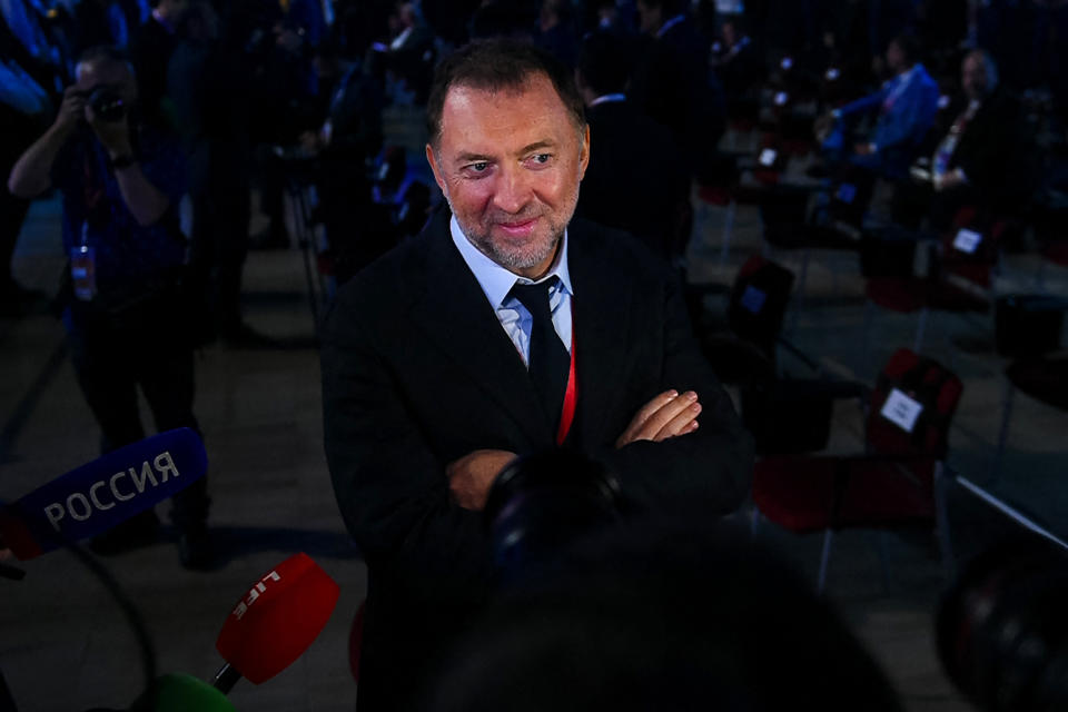 Russian oligarch Oleg Deripaska at the Saint Petersburg International Economic Forum in Russia. (Olga Maltseva  / AFP via Getty Images file)