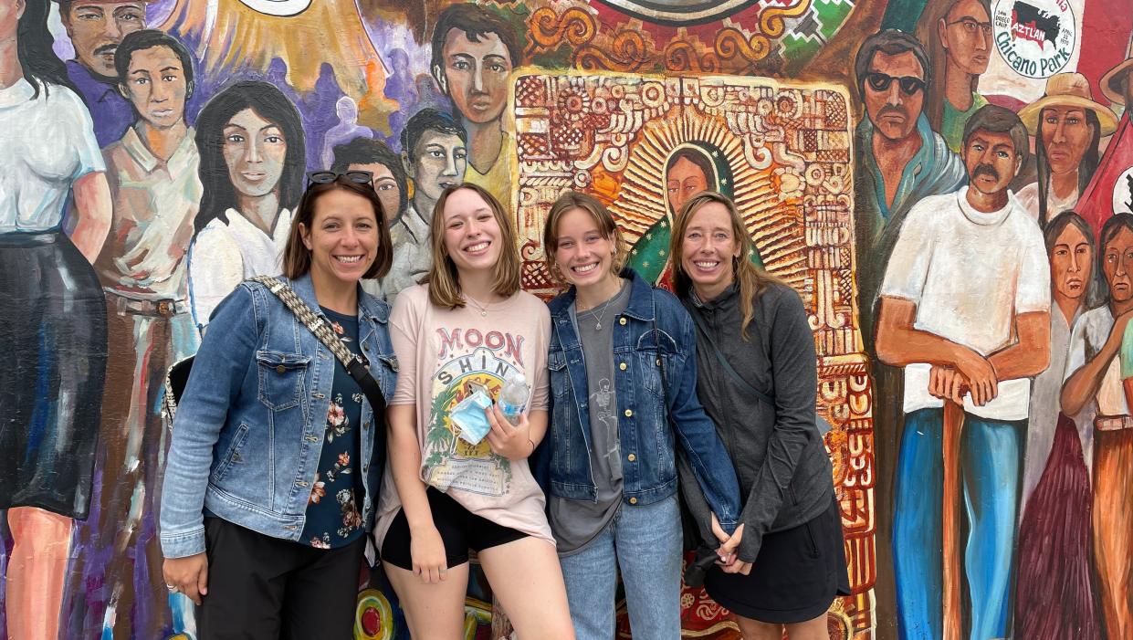 From left to right, Kate Baer pictured next to her nieces Julia and Jaden Crawley, and their mother Stephanie Baer.