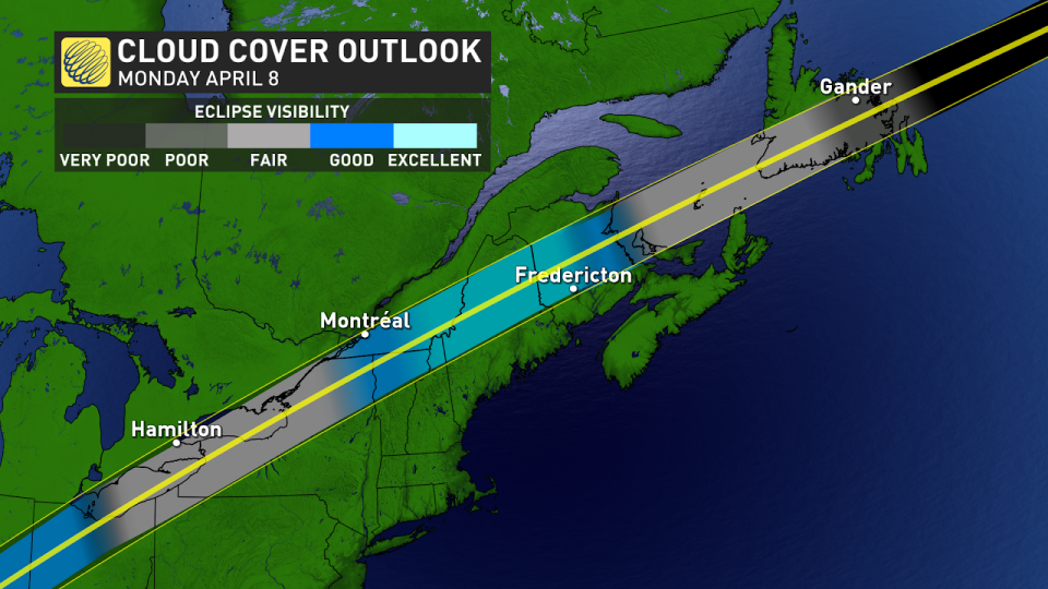 Cloud Cover Outlook Eclipse Eastern Canada April 4 2024