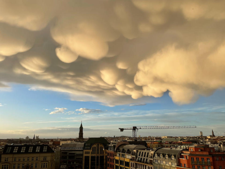 mammatus clouds in the sky