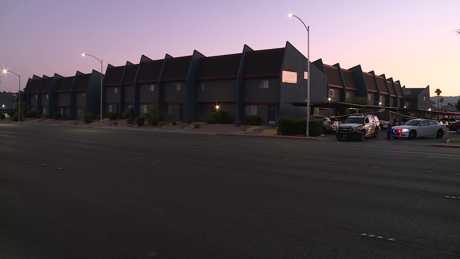 A woman is dead following a shooting after what police believe started as a fight between a boyfriend and girlfriend at an apartment complex in the southwest Las Vegas valley. (KLAS)