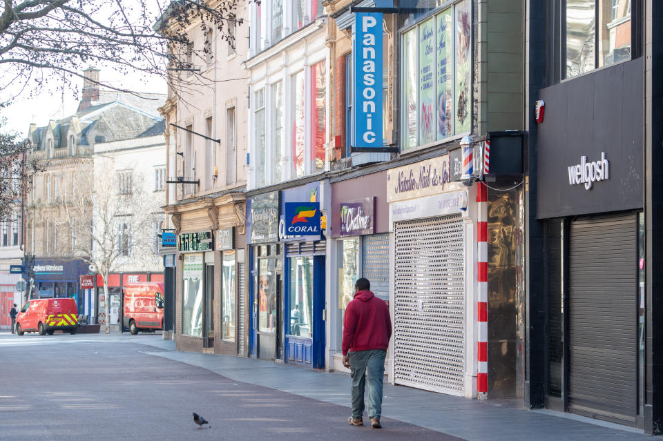 File photo dated 24/03/20 of the deserted High Street in Leicester. Labour is calling for more support for workers and businesses in areas with local restrictions in a bid to safeguard hundreds of thousands of jobs.