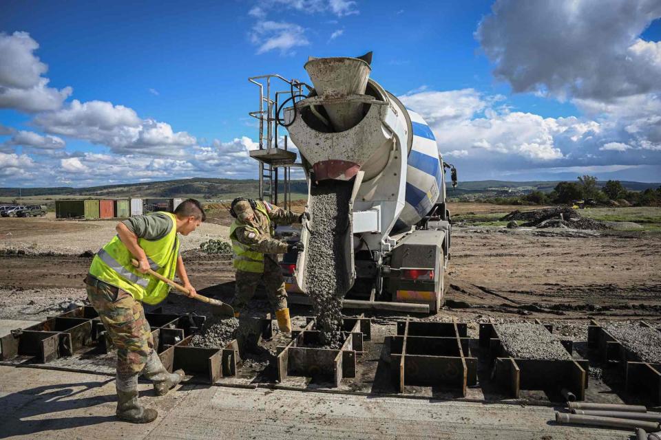 Construction at NATO military training base in Romania