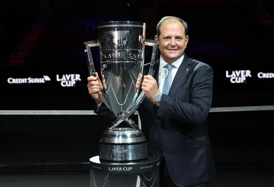 Laver Cup Chairman Tony Godsick, pictured here at the 2021 event in Boston.