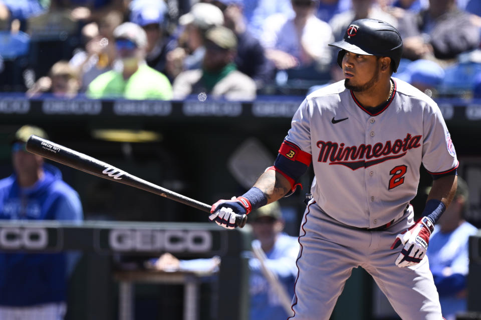 Twins hitter Luis Arraez is leading the charge of Minnesota hitters getting ahead of pitchers by taking the first pitch. (Photo by Reed Hoffmann/Getty Images)