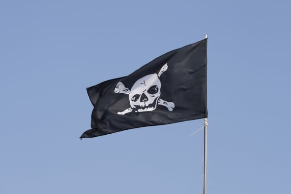 pirate flag with skull and bones