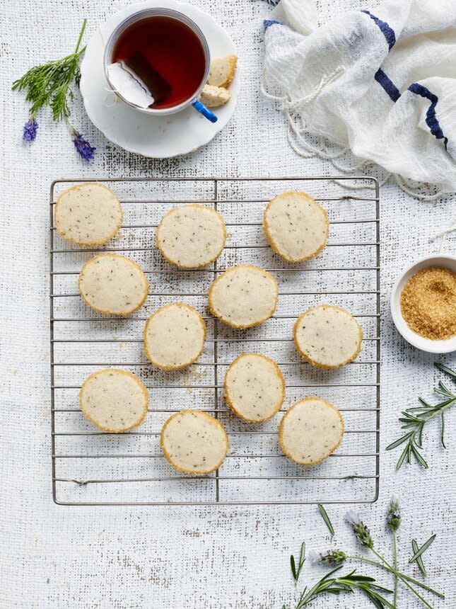 Lavender-Rosemary Shortbread Cookies