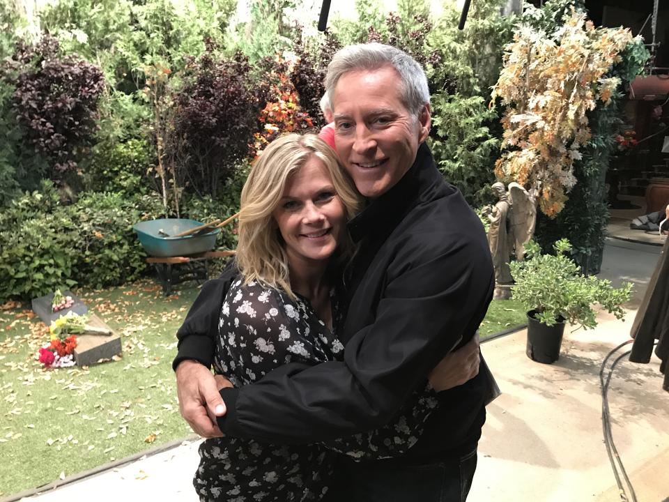 <p>What a joy to get to see <a rel="nofollow noopener" href="https://www.instagram.com/explore/tags/drakehogestyn/" target="_blank" data-ylk="slk:#DrakeHogestyn;elm:context_link;itc:0;sec:content-canvas" class="link ">#DrakeHogestyn</a> again! I’m so thrilled to know my first scenes are with him. Perfect Sami return on Friday the 13th. — <a rel="nofollow noopener" href="https://www.instagram.com/alisweeney/" target="_blank" data-ylk="slk:@alisweeney;elm:context_link;itc:0;sec:content-canvas" class="link ">@alisweeney</a><br><br>(Photo: Instagram) </p>