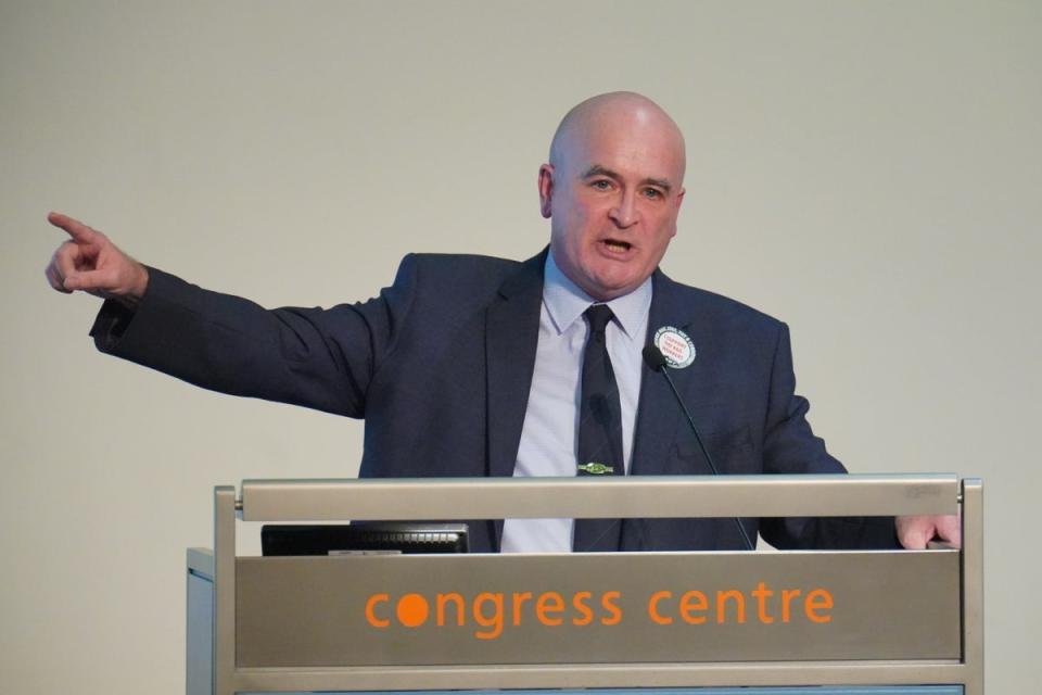 Mick Lynch, general secretary of the Rail, Maritime and Transport union (PA) (PA Wire)