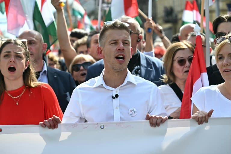Magyar shot to prominence in Hungarian politics after unprecedented anger erupted against the long-ruling government of nationalist Prime Minister Viktor Orban over a child abuse scandal (Attila KISBENEDEK)