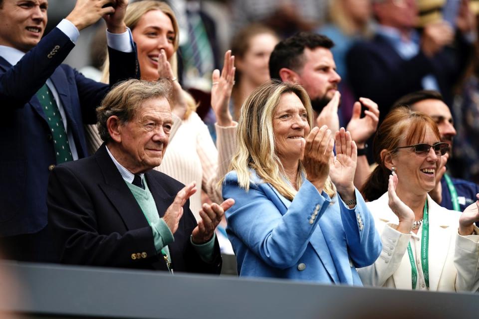 Sue Boulter (centre), mother of Great Britain’s Katie Boulter (Aaron Chown/PA) (PA Wire)