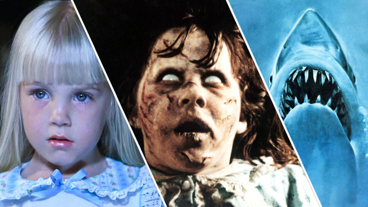 Moves that have scarred people include Poltergeist, The Exorcist and Jaws (MGM/Warner Bros./Universal Pictures)