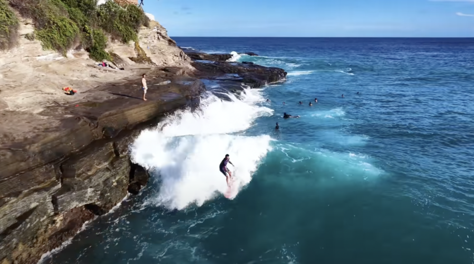 A 19-year-old surfer was hospitalized from a surfing accident at China Walls on Monday. <p>YouTube/Jamie O'Brien</p>