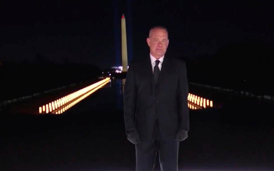 Tom Hanks speaks during the Celebrating America event - Biden Inauguaral Committee