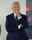 President Joe Biden listens during a visit to the D.C. Emergency Operations Center, Tuesday, July 2, 2024, in Washington. (AP Photo/Evan Vucci)