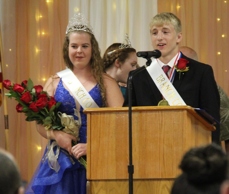 Carleigh Crouch and Jacob Reif are the 2022 Branch County Fair 4-H queen and king.