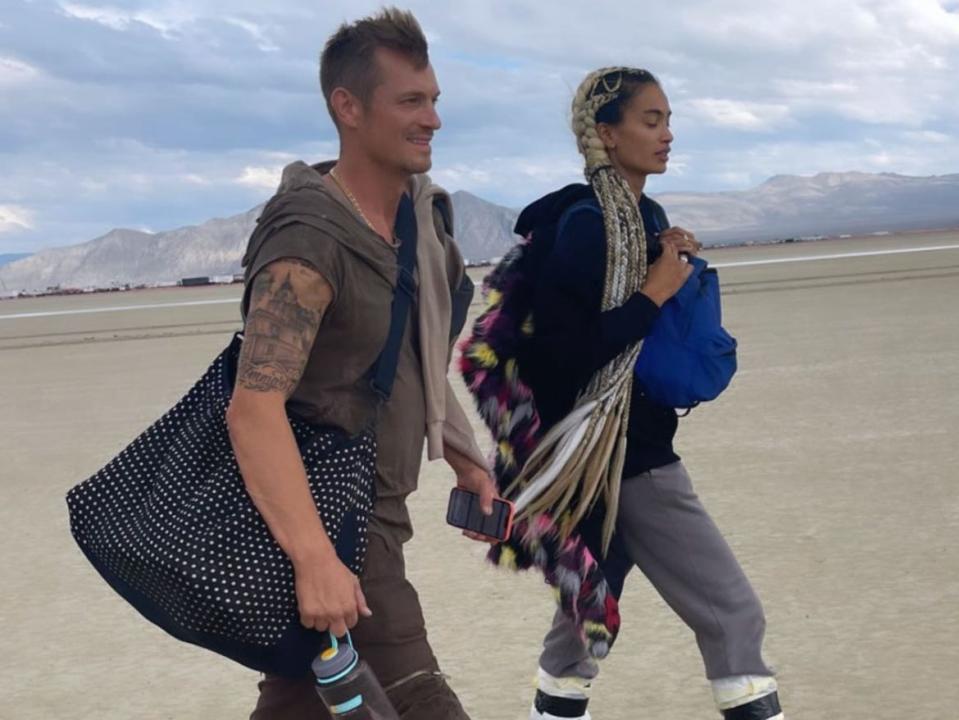 A screenshot of Kelly Gale's Instagram story from Burning Man 2023