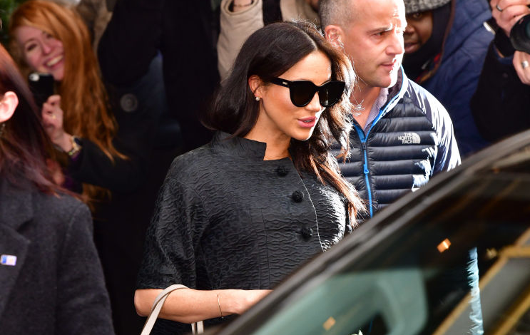 Meghan Markle seen leaving the Mark Hotel in New York City on Feb. 19. (Photo: James Devaney/GC Images)