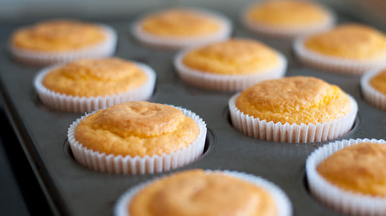 Just baked corn muffins