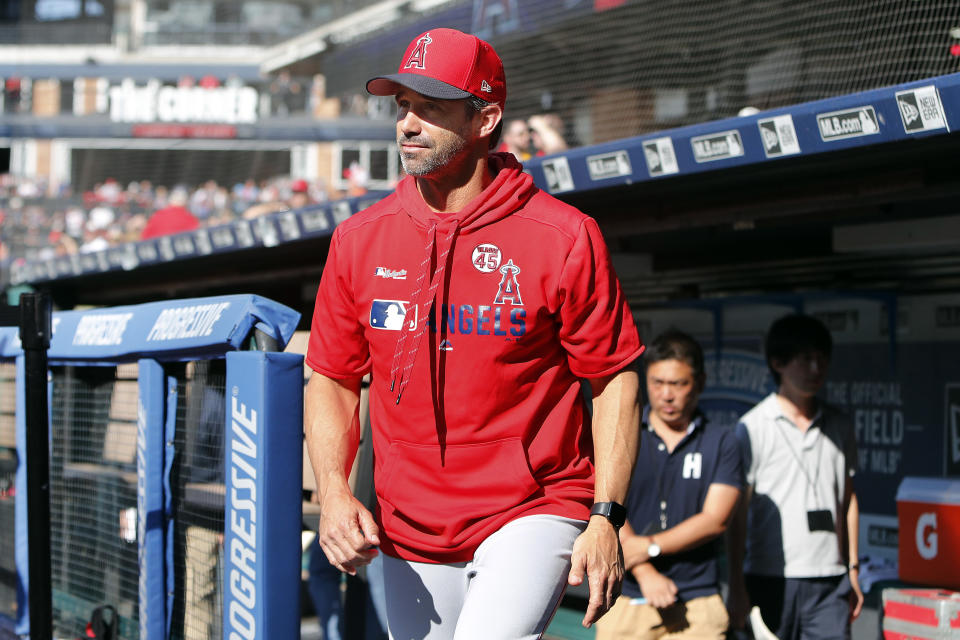 The Angels are moving on from manager Brad Ausmus after just one season. (Photo by David Maxwell/Getty Images)