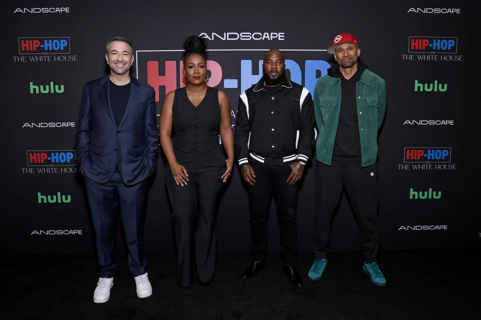 Ari Melber, Jordan Benston, Jeezy, and Jesse Washington attend the NY Premiere of "Hip Hop and The White House"