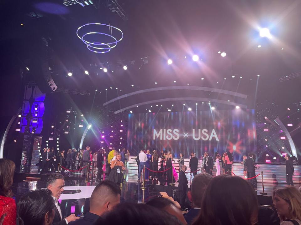 Onstage after the Miss USA show