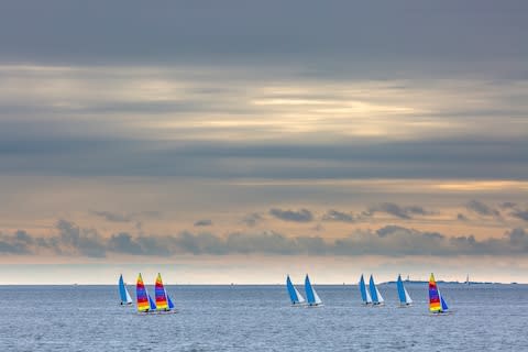 Sailors off the coast of Benodet - Credit: GETTY