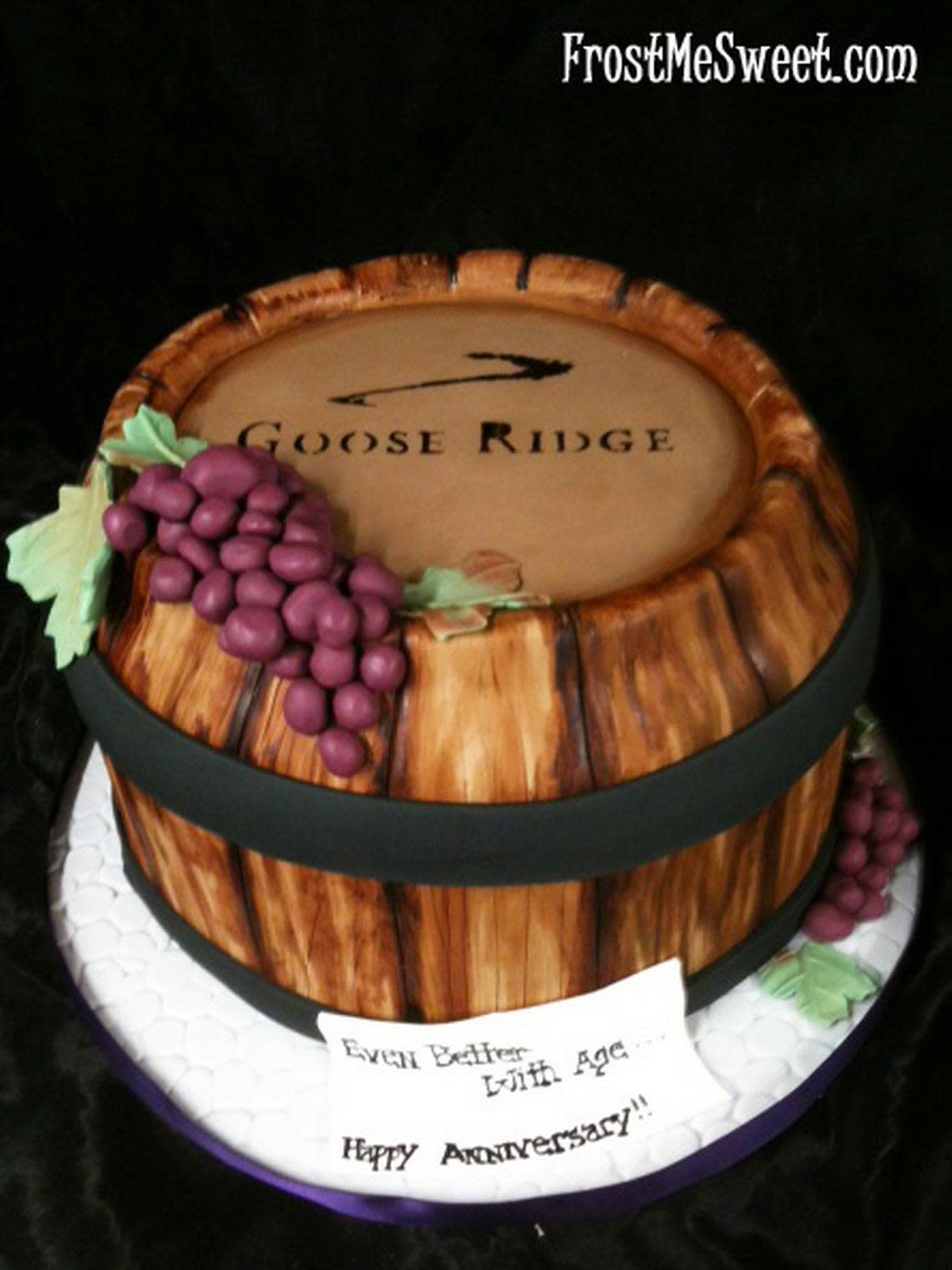 Wine barrel themed cake from Frost Me Sweet Courtesy: Frost Me Sweet's Sculpted Cakes, Fun, Funny and a Little Strange Cakes gallery