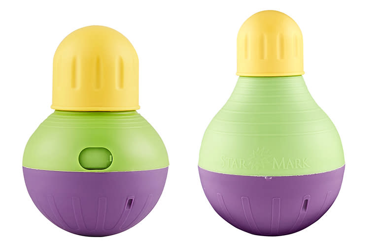 Starmark Treat-Dispensing Bob-a-Lot Toy—small (left) and large (right) (Photo: Starmark)