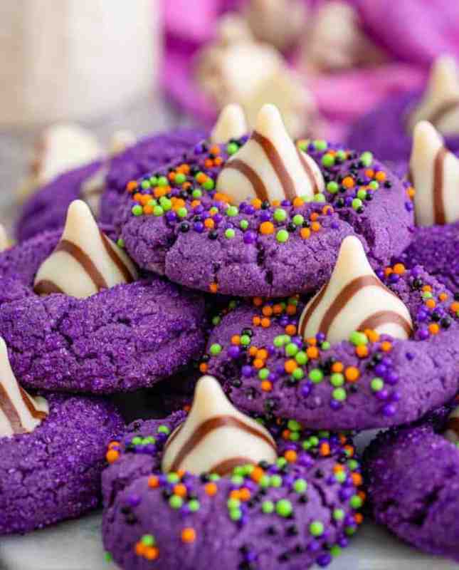 <p>The Country Cook</p><p><strong>Get the recipe: <a href="https://www.thecountrycook.net/halloween-witch-hat-cookies/" rel="nofollow noopener" target="_blank" data-ylk="slk:Halloween Witch Hat Cookies;elm:context_link;itc:0;sec:content-canvas" class="link ">Halloween Witch Hat Cookies</a></strong></p>