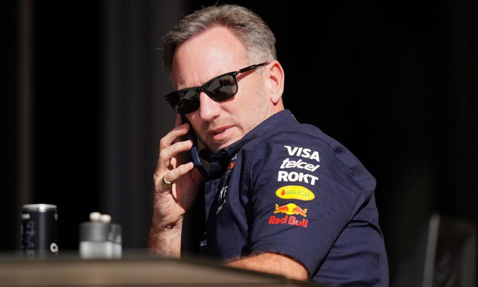 <span>Christian Horner is under increased pressure after messages were leaked to the press.</span><span>Photograph: David Davies/PA</span>