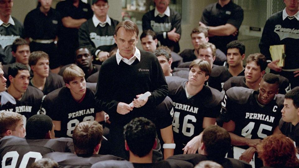 "Friday Night Lights" is a 2004 sports film starring Billy Bob Thornton based on the 1990 book "Friday Night Lights: A Town, a Team, and a Dream."