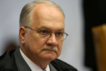 Judge Edson Fachin attends a session at the Supreme Court in Brasilia, Brazil February 2, 2017. REUTERS/Adriano Machado