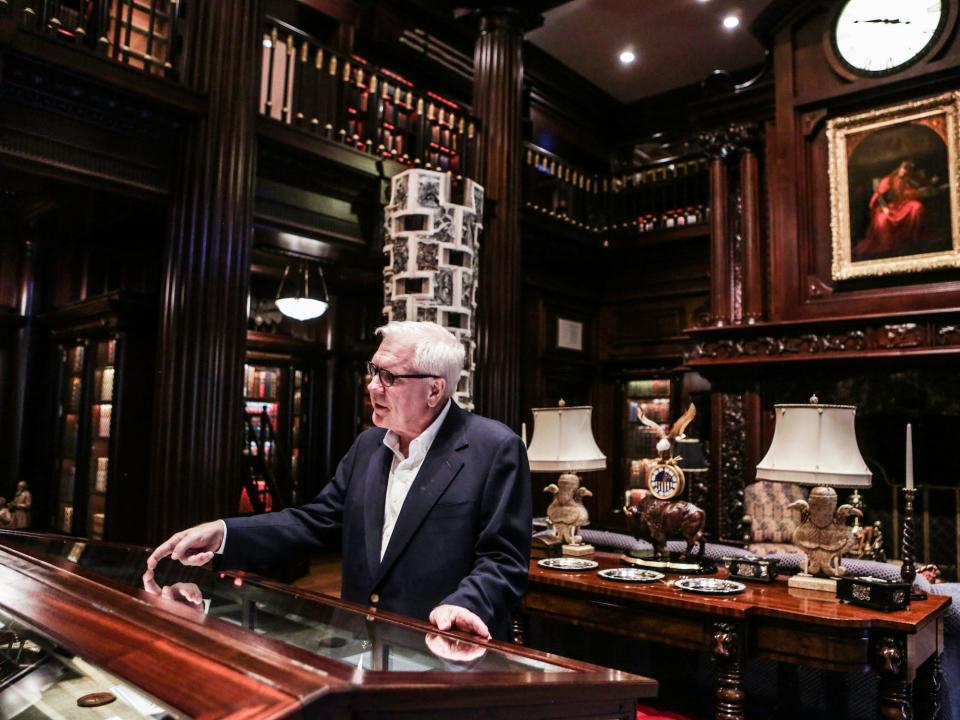 Harlan Crow in his Dallas residence on October 2, 2015.