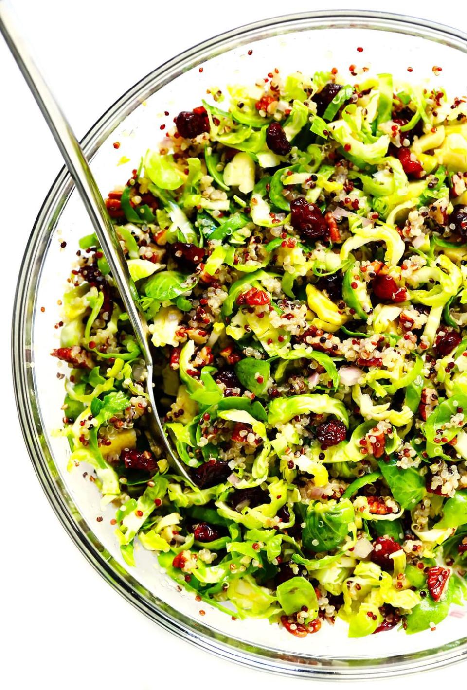 Brussels Sprouts, Cranberry and Quinoa Salad